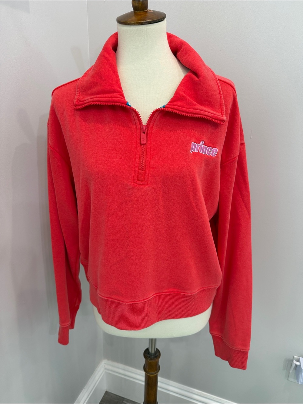 Prince Red Half-Zip Fleece Pullover - Women's